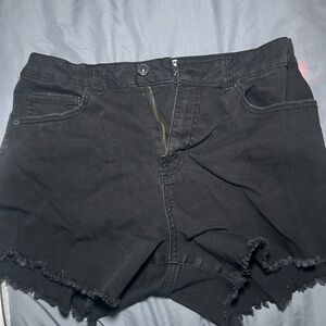 Black Denim Women's Shorts